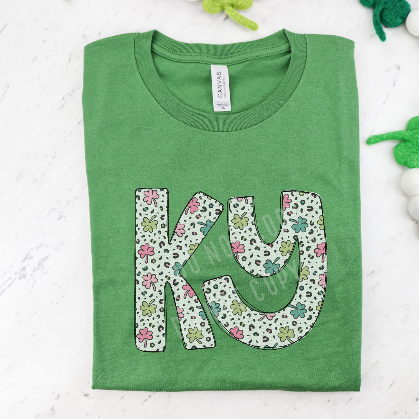 Kentucky, KY, St. Patrick's Day, Colorful Shamrocks - DIGITAL DOWNLOAD