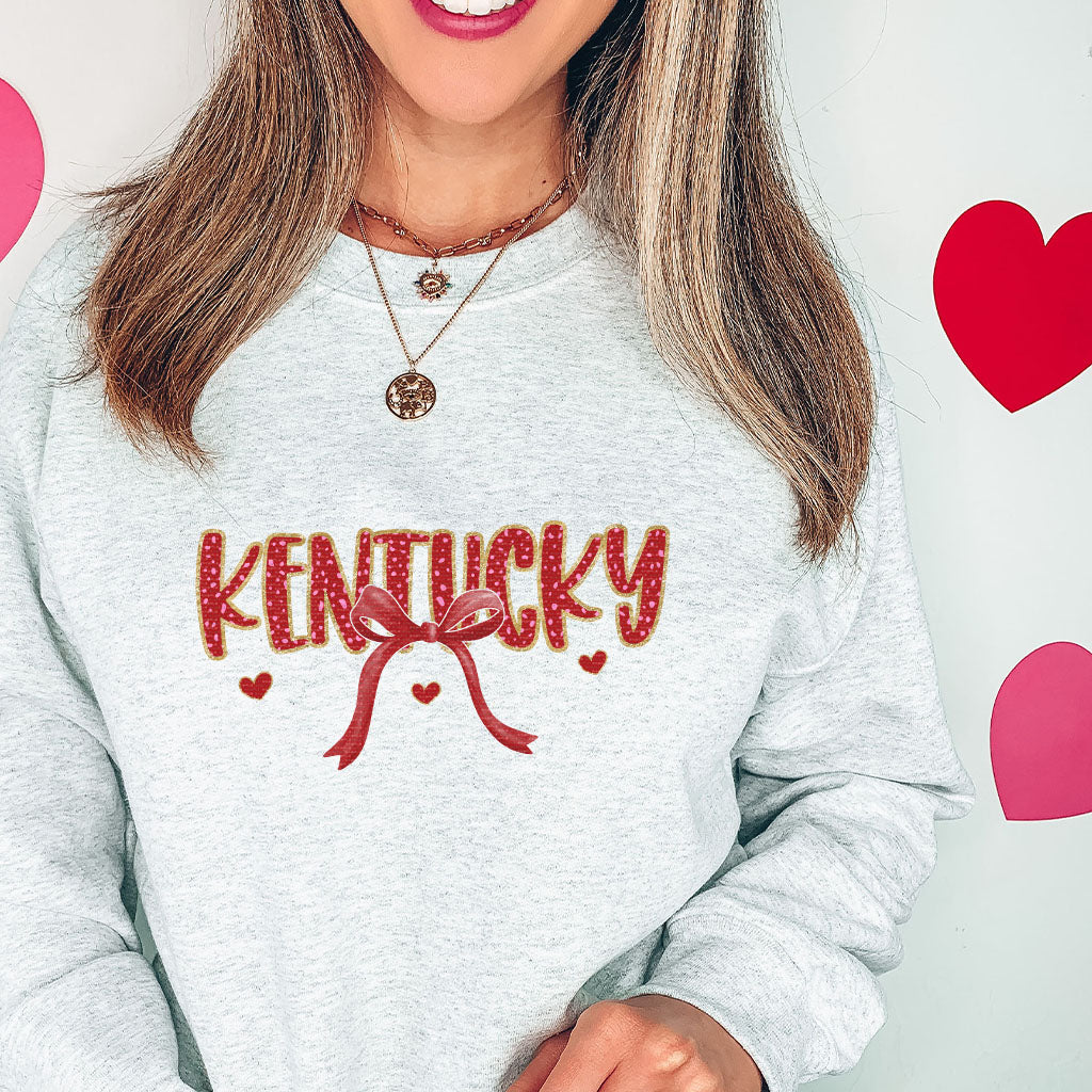 Kentucky, Cute Bow & Hearts, Valentine's Day - DIGITAL DOWNLOAD