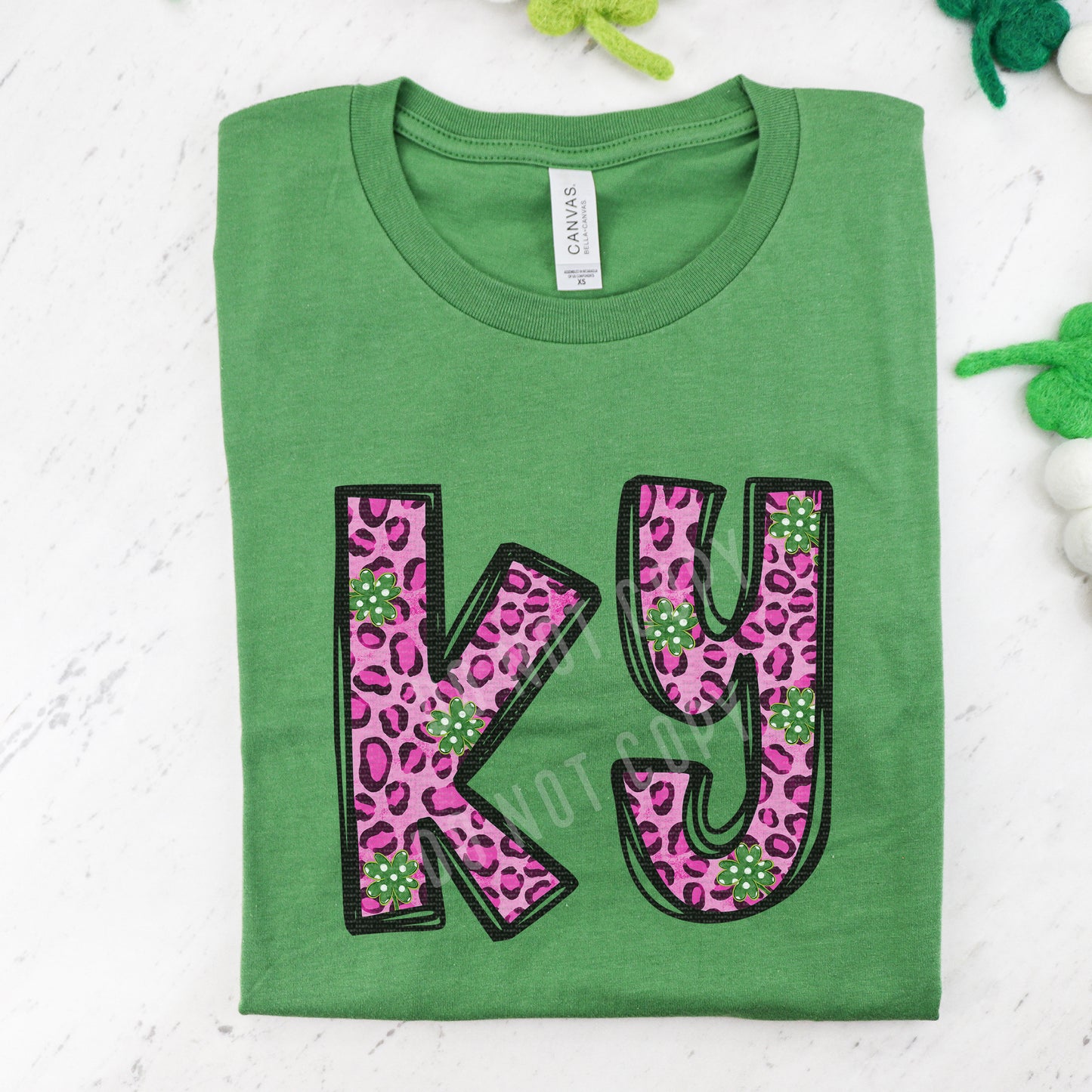 Kentucky, KY, St. Patrick's Day, Pink Leopard Shamrock - DIGITAL DOWNLOAD