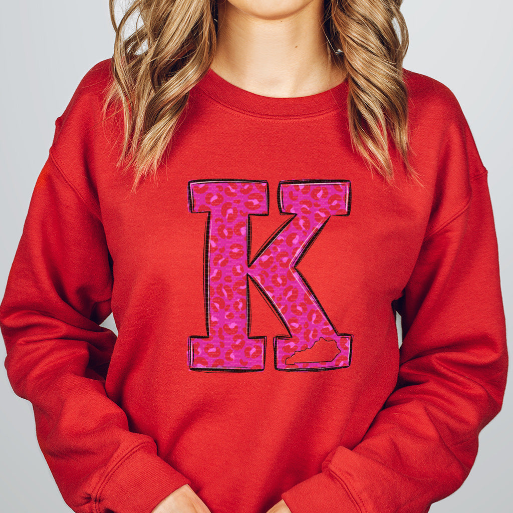 Kentucky, Big K, Red & Pink Leopard - DIGITAL DOWNLOAD