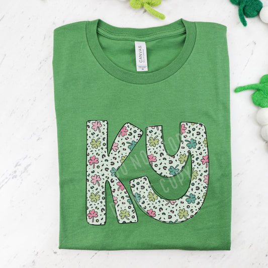 Kentucky, KY, St. Patrick's Day, Colorful Shamrocks - DIGITAL DOWNLOAD