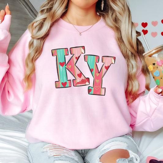 Kentucky, KY Colorful Heart Pattern - DIGITAL DOWNLOAD